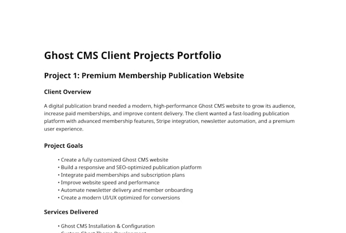 ghost cms expert, ghost cms, ghost cms newsletter, ghost cms website membership